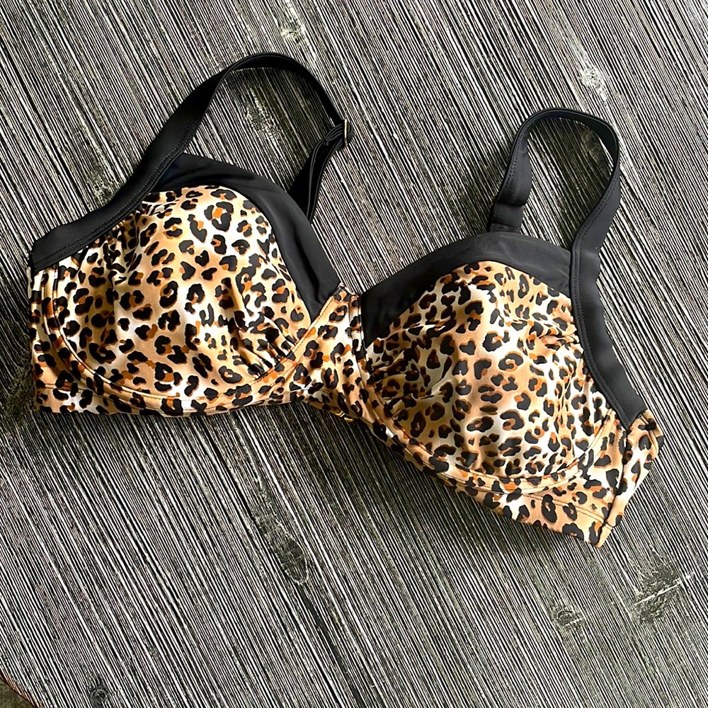 Cheetah bathing suit top